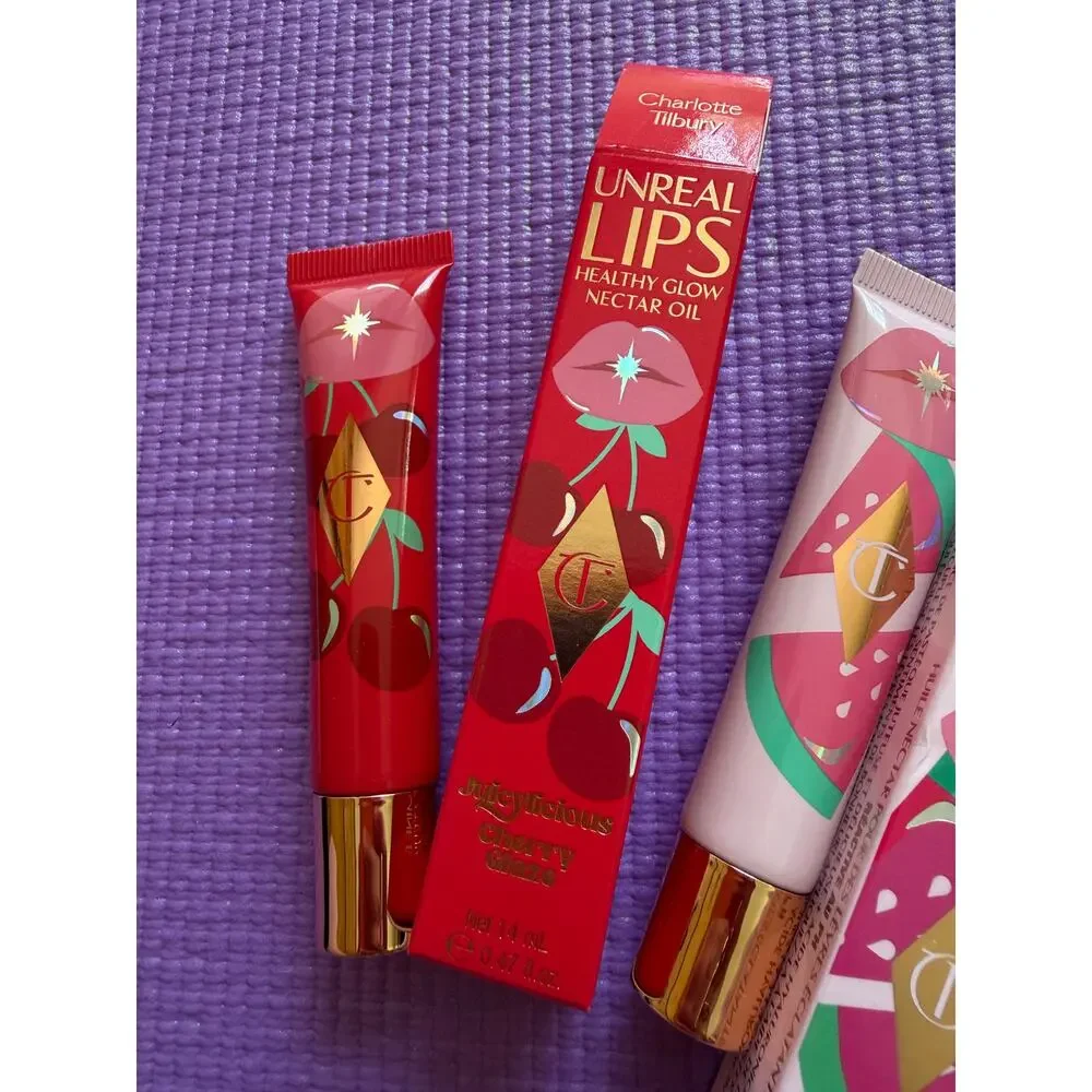 New 2 Charlotte Tilbury Unreal Lips Healthy Glow Nectar Oil lip gloss oil